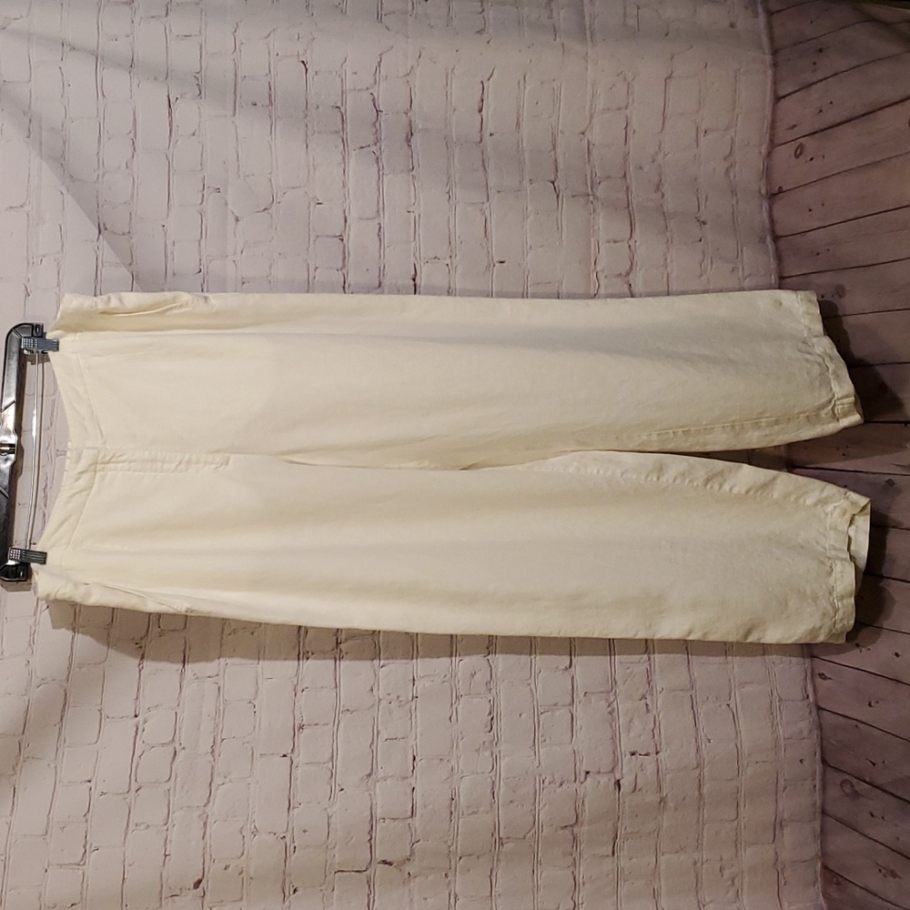 Eileen Fisher Off-White Wide Leg Pants